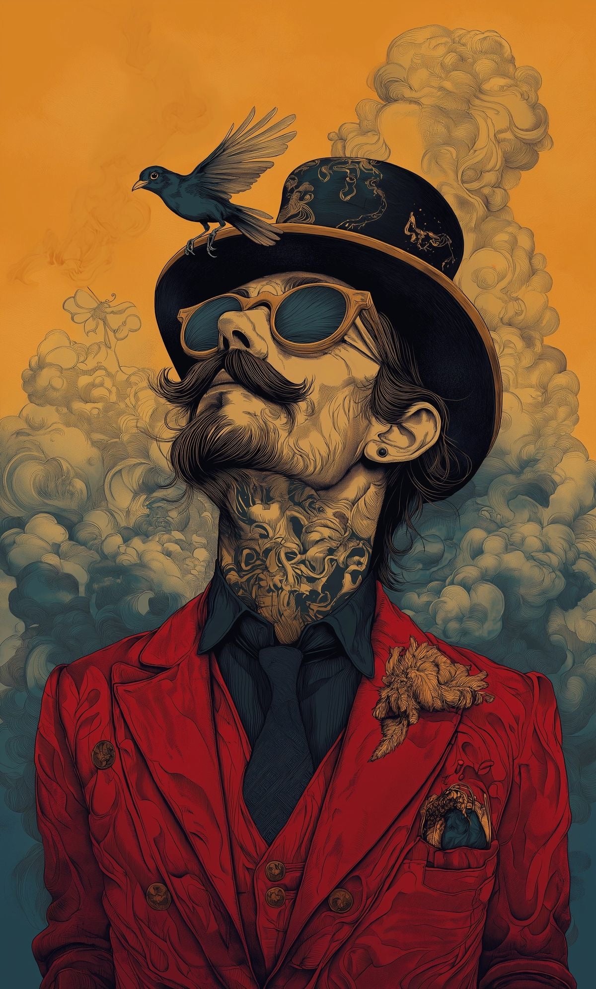 Modern Renaissance Wall Art – Mona Lisa × Roman King Fusion | Digital Classic Portrait | Printable Luxury Decor