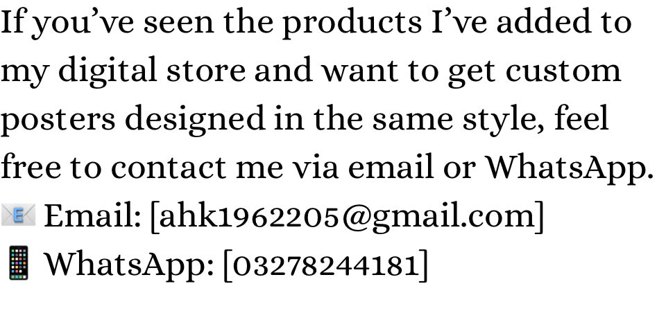 Custom all posters-Inspired Digital Posters — Designed in My Signature Style