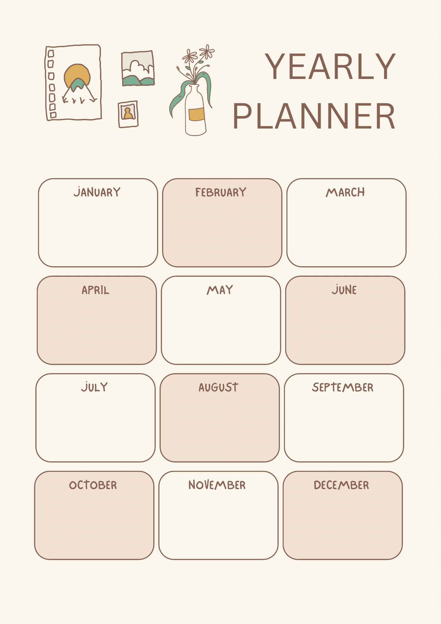 Ultimate 2026 Printable Planner Bundle – Daily, Weekly, Monthly & Yearly Organizer | Minimal Boho Design | Instant Download