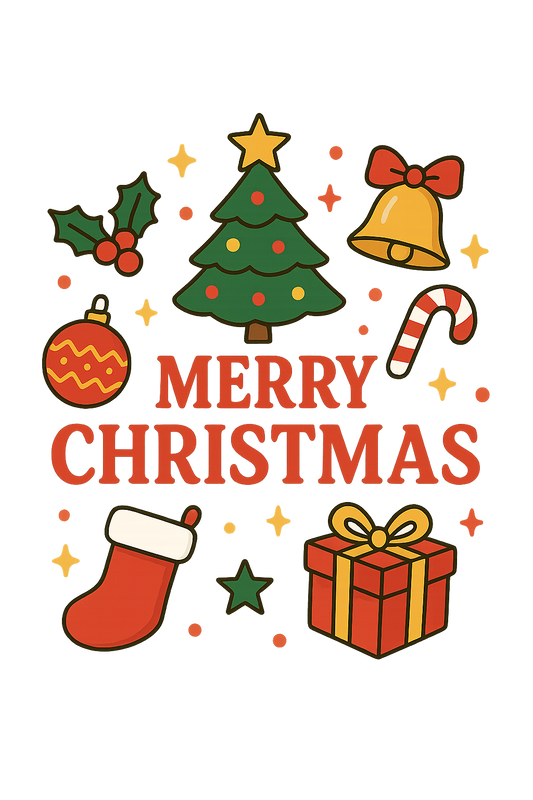 “Merry Christmas Celebration Icons” (Digital Download without background)