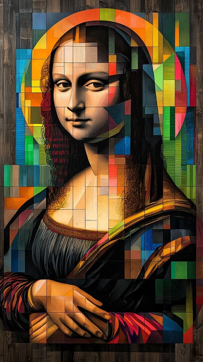 Modern Renaissance Wall Art – Mona Lisa × Roman King Fusion | Digital Classic Portrait | Printable Luxury Decor