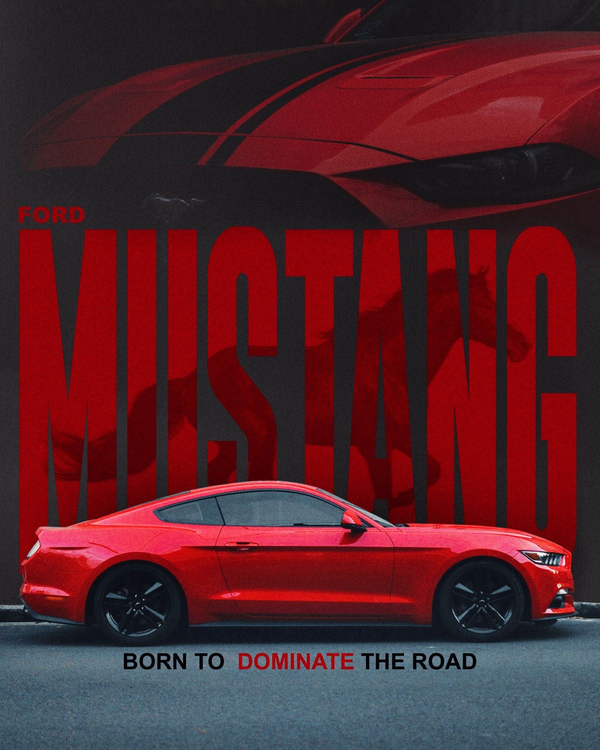 Legendary Mustang — Classic Muscle Car Wall Art (Digital Download)”